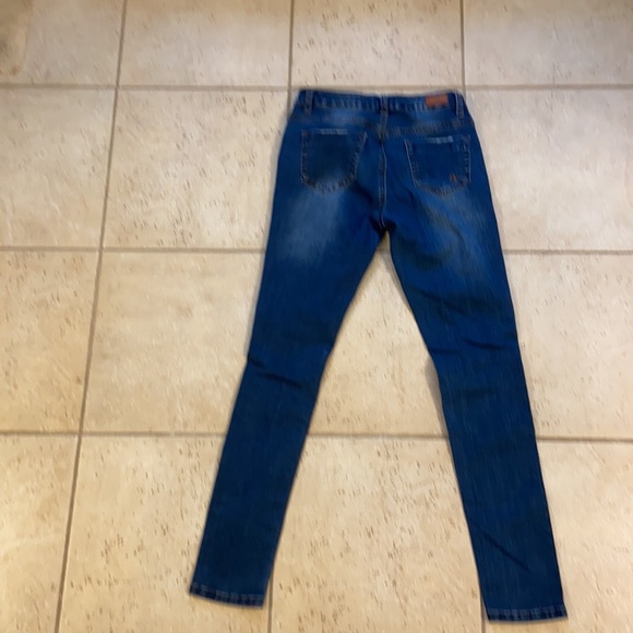 Salvaje Denim Distressed Dark Wash Jeans - Picture 2 of 7